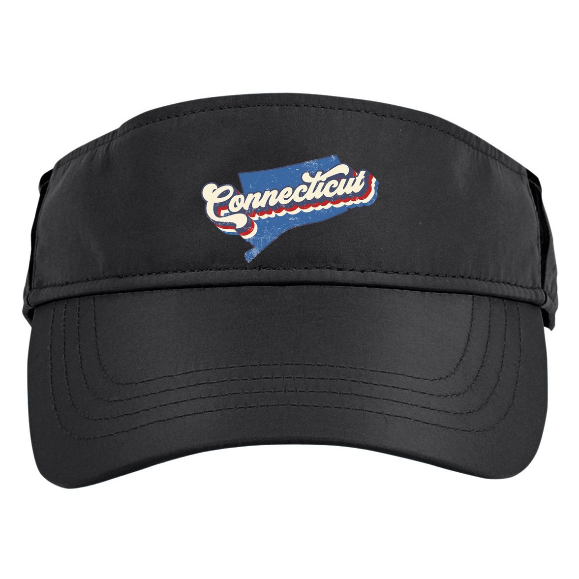 State Of Connecticut Retro Logo Adult Drive Performance Visor