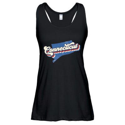 State Of Connecticut Retro Logo Ladies Essential Flowy Tank