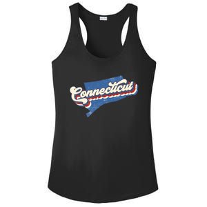 State Of Connecticut Retro Logo Ladies PosiCharge Competitor Racerback Tank