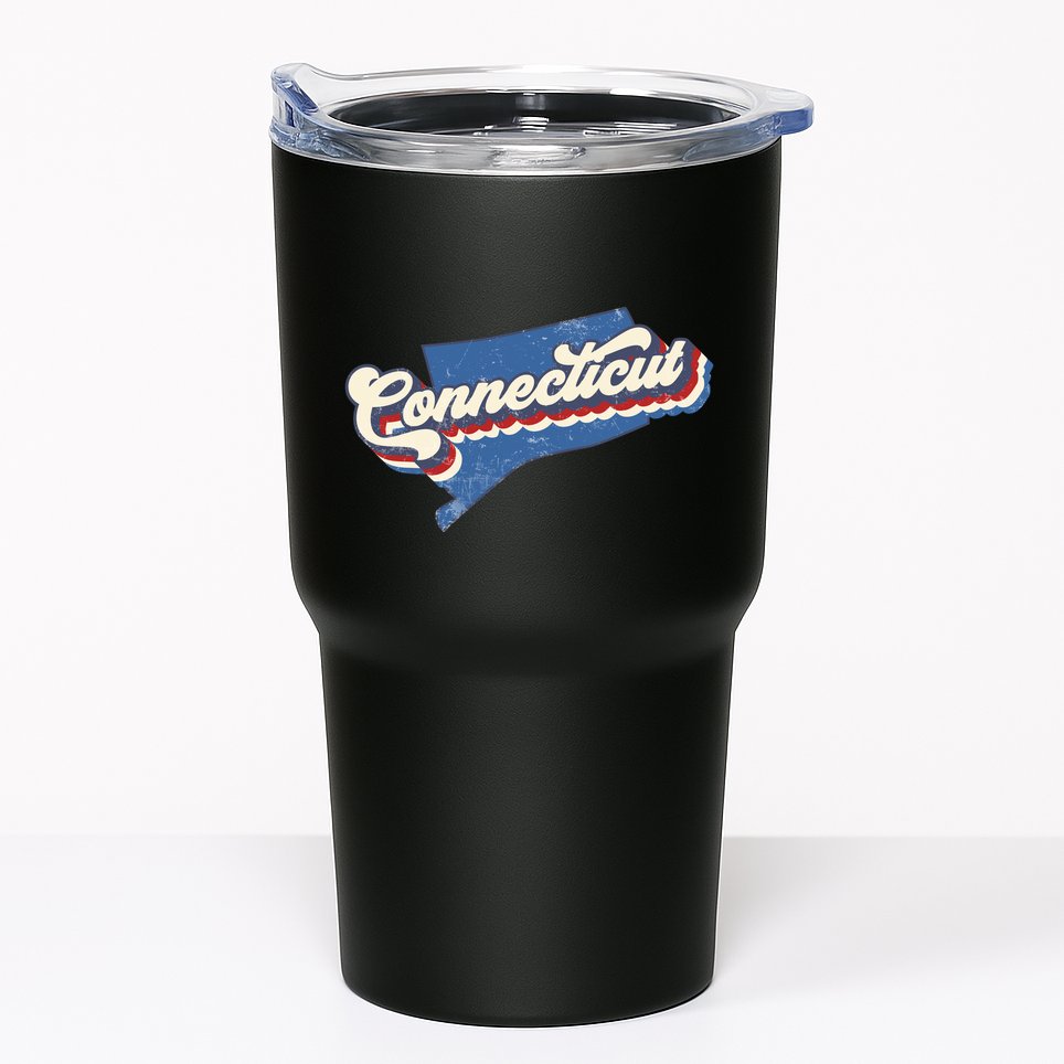 State Of Connecticut Retro Logo Tumbler