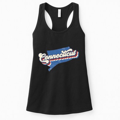 State Of Connecticut Retro Logo Womens Tank Top
