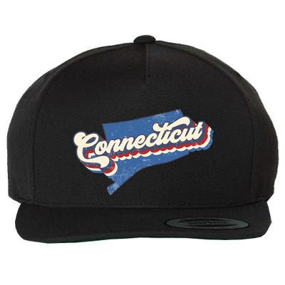 State Of Connecticut Retro Logo Wool Snapback Cap