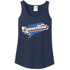 State Of Connecticut Retro Logo Ladies Essential Tank