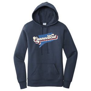 State Of Connecticut Retro Logo Women's Pullover Hoodie