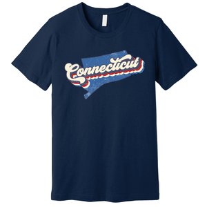 State Of Connecticut Retro Logo Premium T-Shirt