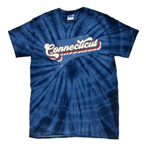 State Of Connecticut Retro Logo Tie-Dye T-Shirt