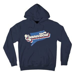 State Of Connecticut Retro Logo Tall Hoodie