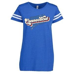 State Of Connecticut Retro Logo Enza Ladies Jersey Football T-Shirt