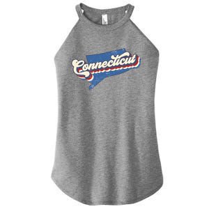 State Of Connecticut Retro Logo Women's Perfect Tri Rocker Tank