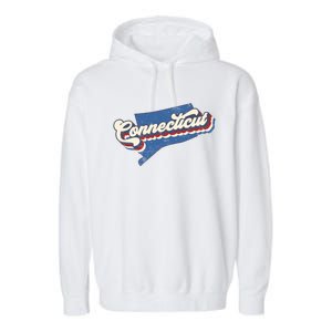 State Of Connecticut Retro Logo Garment-Dyed Fleece Hoodie