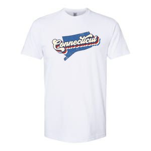 State Of Connecticut Retro Logo Softstyle CVC T-Shirt