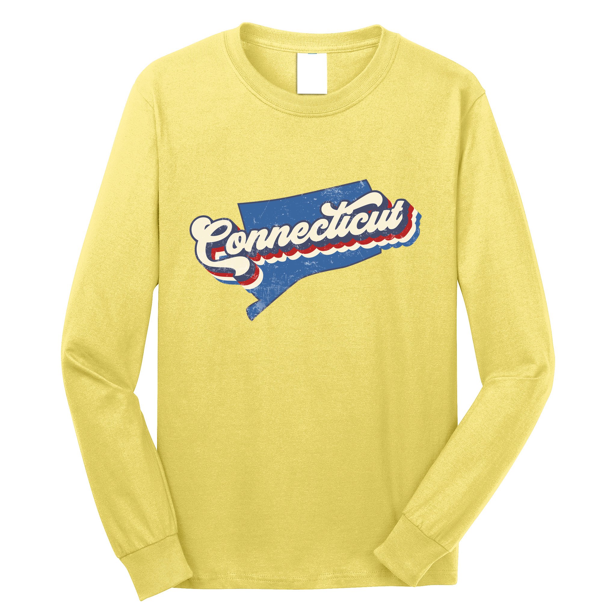 State Of Connecticut Retro Logo Long Sleeve Shirt