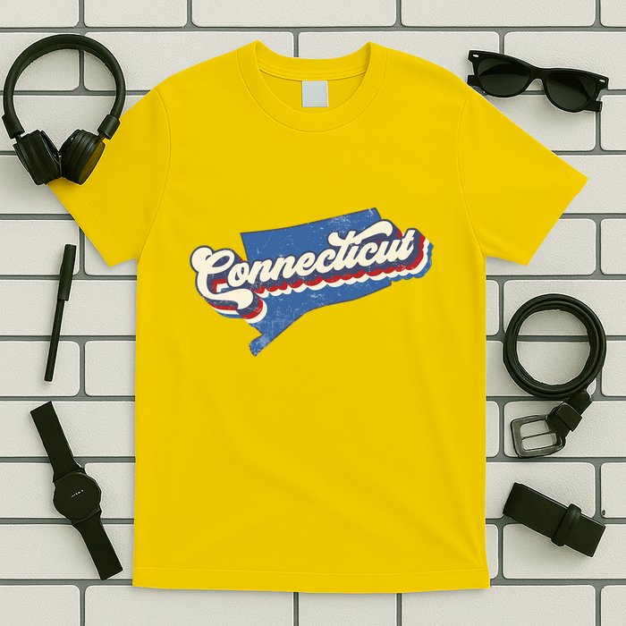 State Of Connecticut Retro Logo T-Shirt
