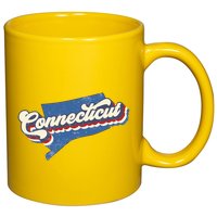 State Of Connecticut Retro Logo 11oz C Handle Ceramic Mug