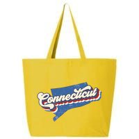 State Of Connecticut Retro Logo 25L Jumbo Tote