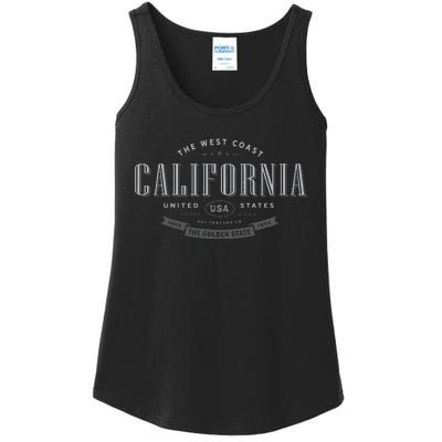 State Of California Ladies Essential Tank