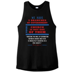 Separation Of Church And State Defend Our Democracy Ladies PosiCharge Tri-Blend Wicking Tank