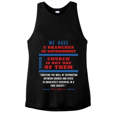 Separation Of Church And State Defend Our Democracy Ladies PosiCharge Tri-Blend Wicking Tank
