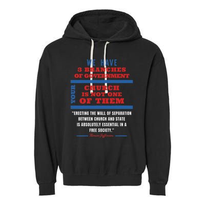 Separation Of Church And State Defend Our Democracy Garment-Dyed Fleece Hoodie