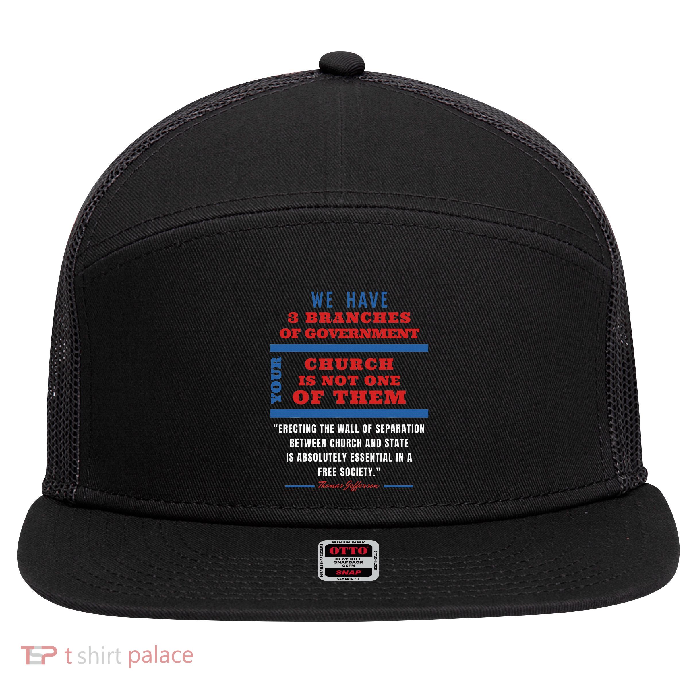 Separation Of Church And State Defend Our Democracy 7 Panel Mesh Trucker Snapback Hat