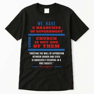 Separation Of Church And State Defend Our Democracy Tall T-Shirt