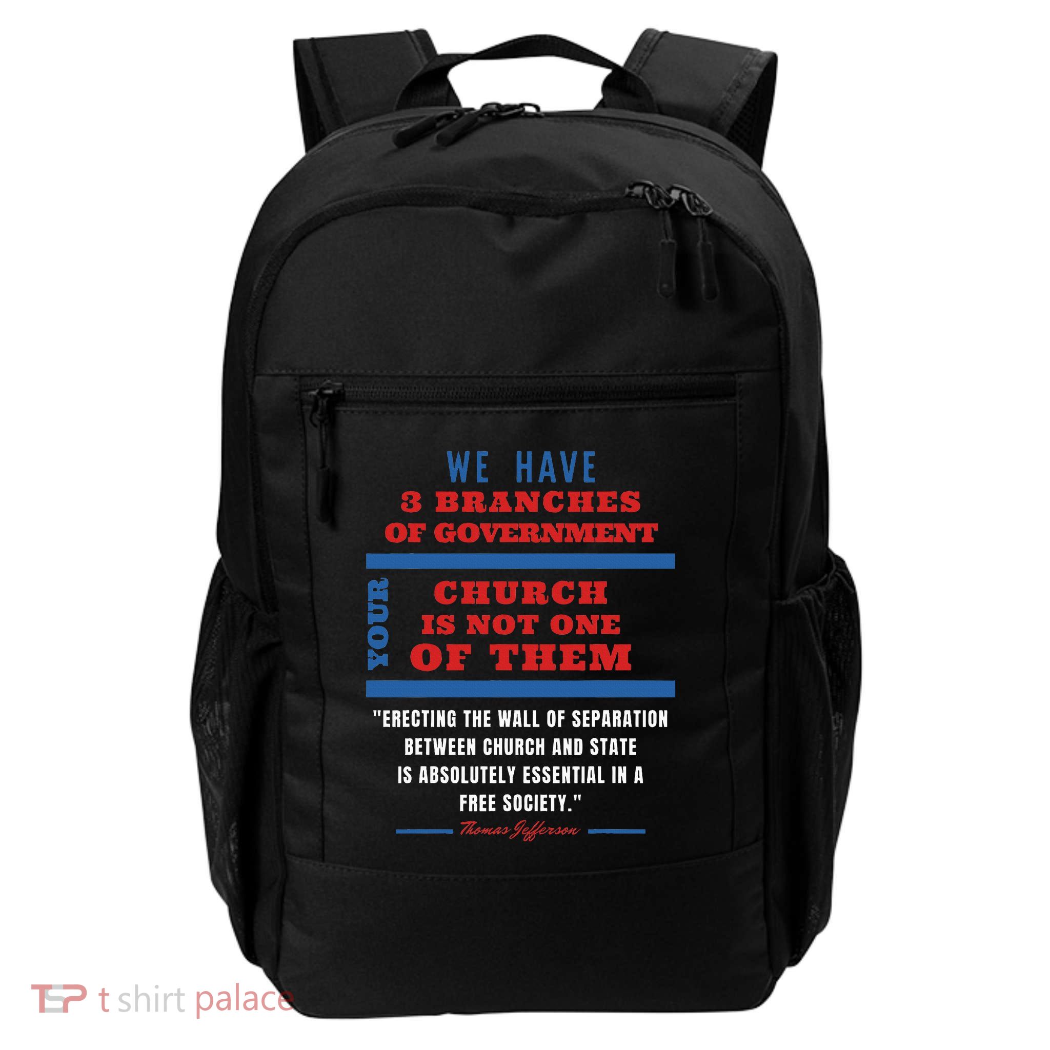 Separation Of Church And State Defend Our Democracy Backpack
