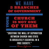 Separation Of Church And State Defend Our Democracy Drawstring Bag