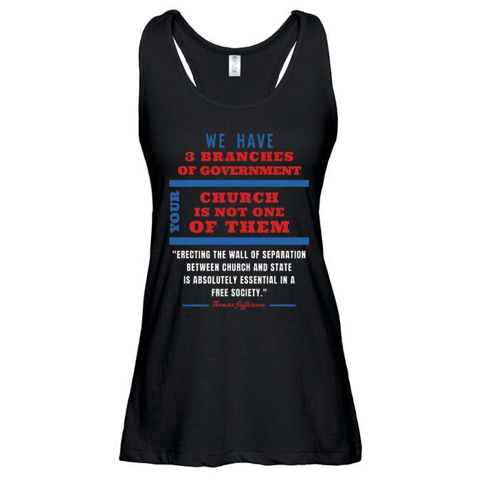 Separation Of Church And State Defend Our Democracy Ladies Essential Flowy Tank