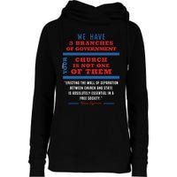 Separation Of Church And State Defend Our Democracy Womens Funnel Neck Pullover Hood