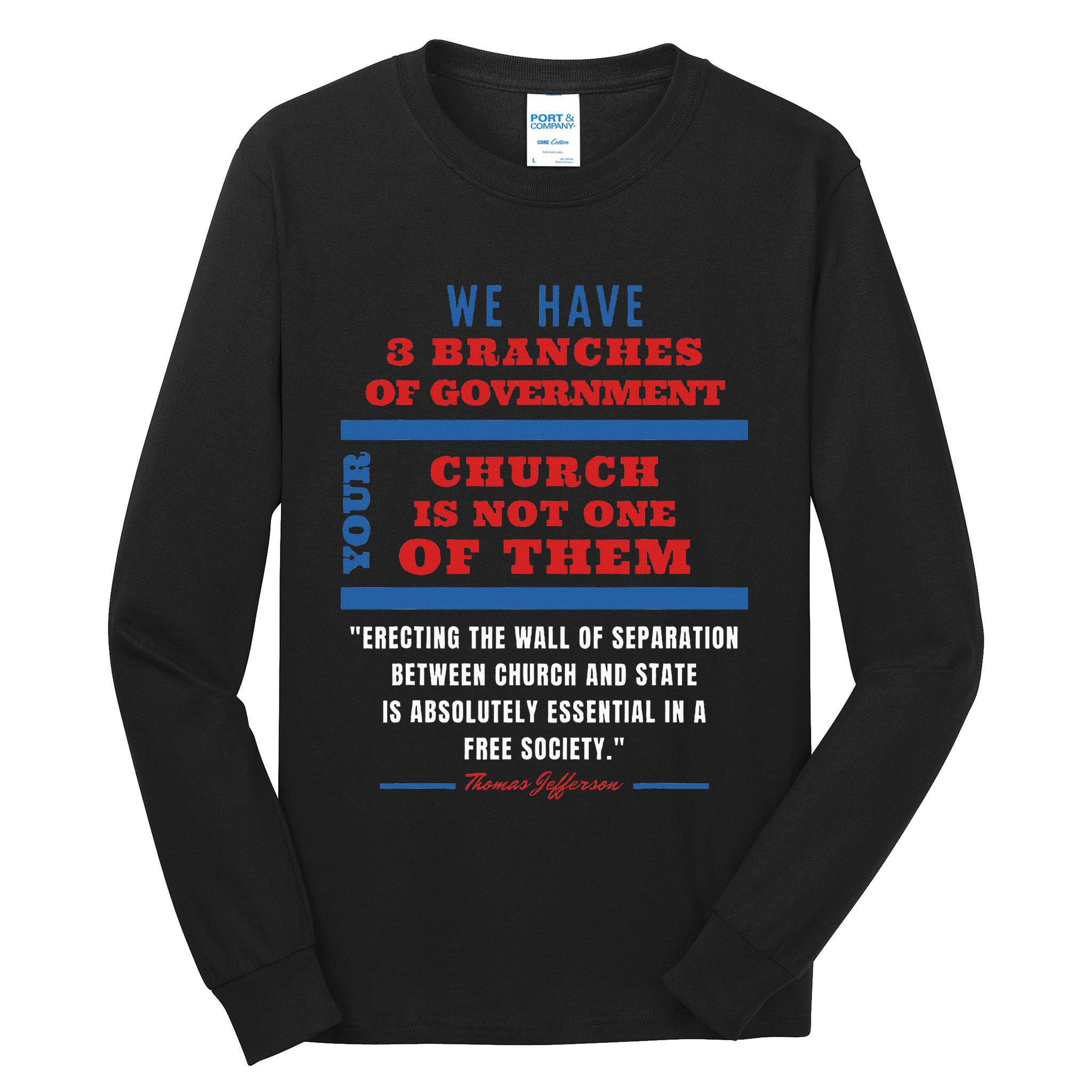 Separation Of Church And State Defend Our Democracy Tall Long Sleeve T-Shirt