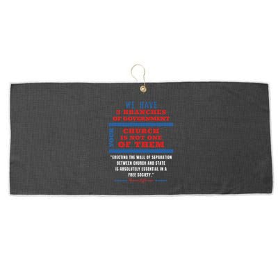 Separation Of Church And State Defend Our Democracy Large Microfiber Waffle Golf Towel