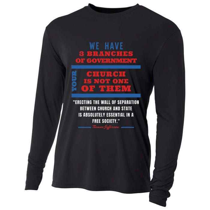 Separation Of Church And State Defend Our Democracy Cooling Performance Long Sleeve Crew