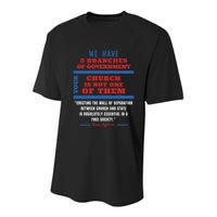 Separation Of Church And State Defend Our Democracy Youth Performance Sprint T-Shirt