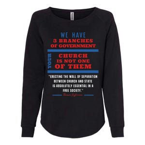 Separation Of Church And State Defend Our Democracy Womens California Wash Sweatshirt