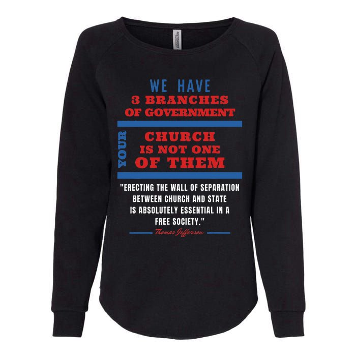 Separation Of Church And State Defend Our Democracy Womens California Wash Sweatshirt