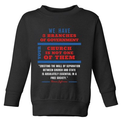Separation Of Church And State Defend Our Democracy Toddler Sweatshirt