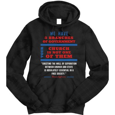 Separation Of Church And State Defend Our Democracy Tie Dye Hoodie
