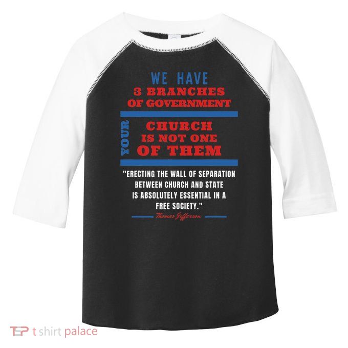 Separation Of Church And State Defend Our Democracy Toddler Fine Jersey T-Shirt