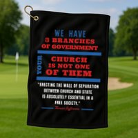 Separation Of Church And State Defend Our Democracy Golf Towel