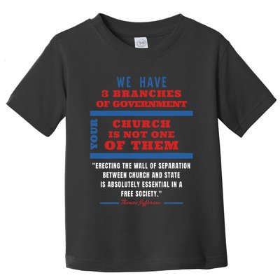 Separation Of Church And State Defend Our Democracy Toddler T-Shirt
