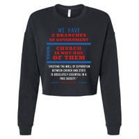 Separation Of Church And State Defend Our Democracy Cropped Pullover Crew