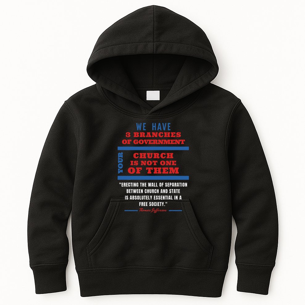 Separation Of Church And State Defend Our Democracy Kids Hoodie