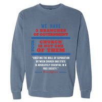 Separation Of Church And State Defend Our Democracy Garment-Dyed Sweatshirt