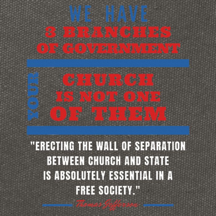 Separation Of Church And State Defend Our Democracy Cotton Canvas Backpack