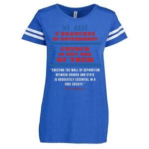 Separation Of Church And State Defend Our Democracy Enza Ladies Jersey Football T-Shirt