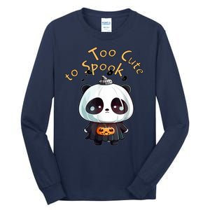 Spooky October Cute Halloween Pumpkin Panda Tall Long Sleeve T-Shirt