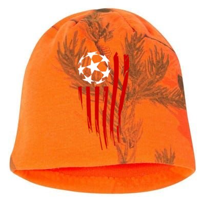 Soccer Ball American Flag Kati - Camo Knit Beanie