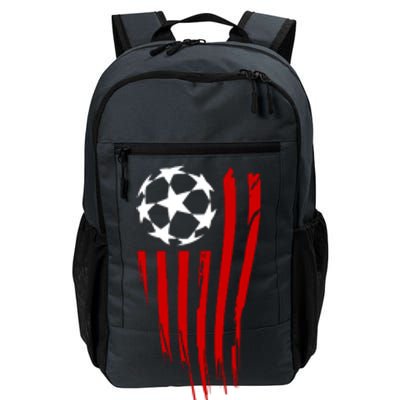 Soccer Ball American Flag Daily Commute Backpack