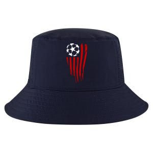 Soccer Ball American Flag Cool Comfort Performance Bucket Hat