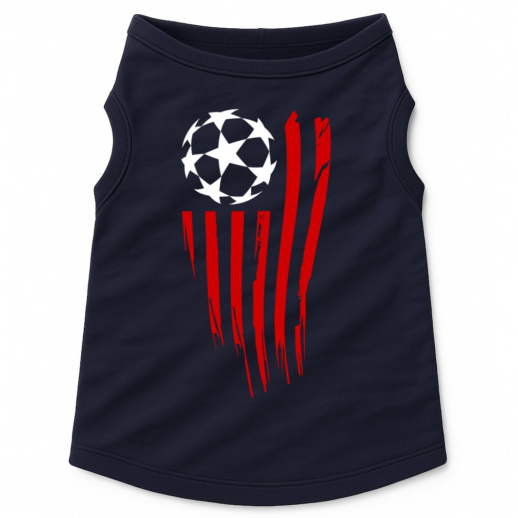 Soccer Ball American Flag Doggie Tank